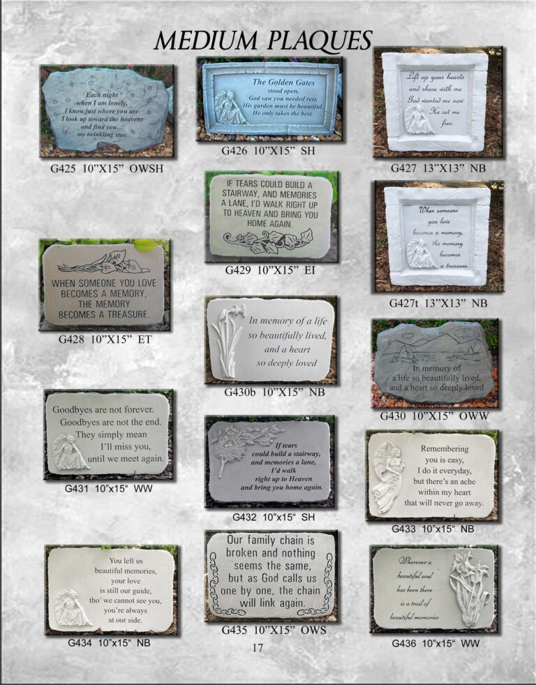Catalog Page Sympathy Plaques